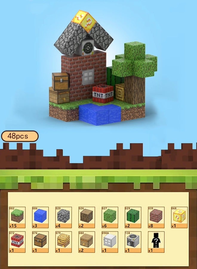 Forest Magnetic Blocks Set Woodland Adventure Building Tiles for Kids Sensory Training Educational Toy - Image 1