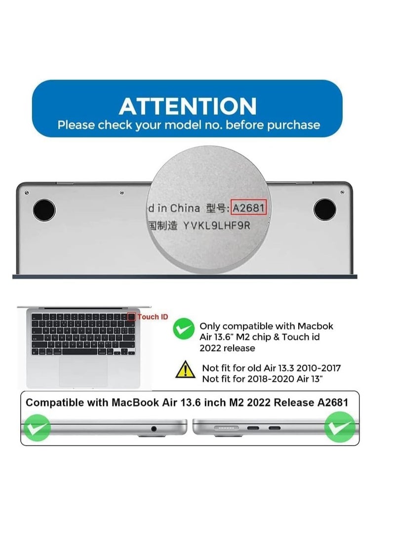 NTECH Pack of 1 Clear Screen Protector for MacBook Air 13.6-inch M2 Chip 2022 (Model A2681) HD Protective Film Anti-Glare Anti Scratch Laptop Screen Protector - Clear - Image 2