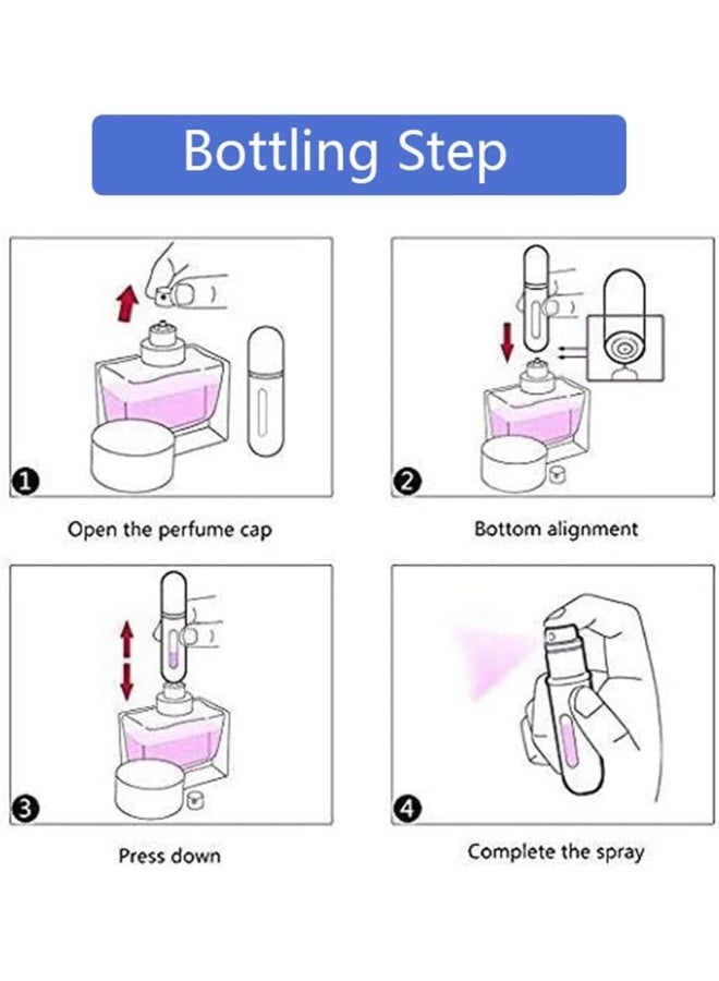 زجاجات عطر محمولة قابلة لإعادة التعبئة – بخاخات صغيرة فارغة للسفر بسعة 8 مل – عبوة من 3 قطع أنيقة وعملية - قد تختلف الالوان - Image 5