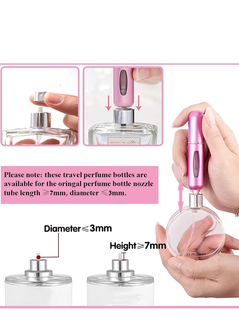 زجاجات عطر محمولة قابلة لإعادة التعبئة – بخاخات صغيرة فارغة للسفر بسعة 8 مل – عبوة من 3 قطع أنيقة وعملية - قد تختلف الالوان - Image 2