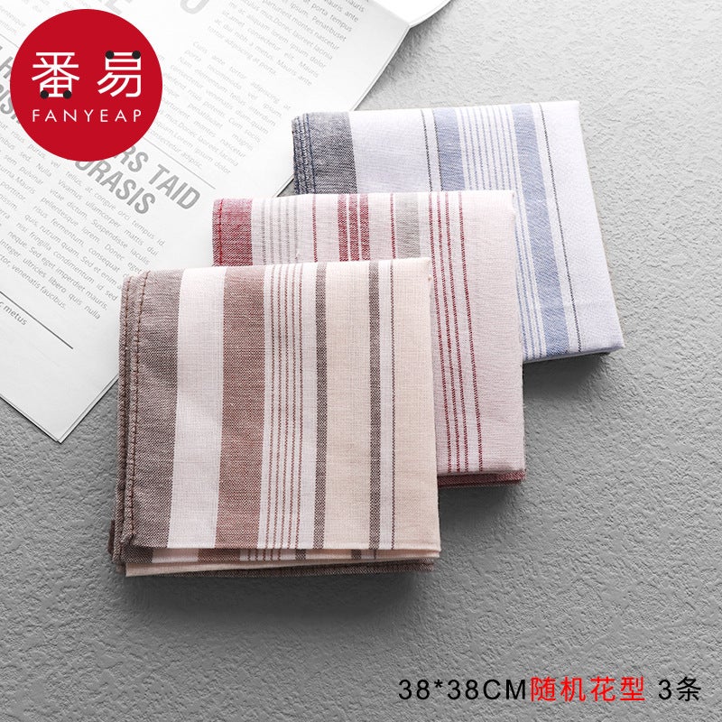 /Handkerchief A1V50 - Men'S Sweat-Absorbing Nostalgic Pocket Square, Classic Plaid Vintage Style - Image 1