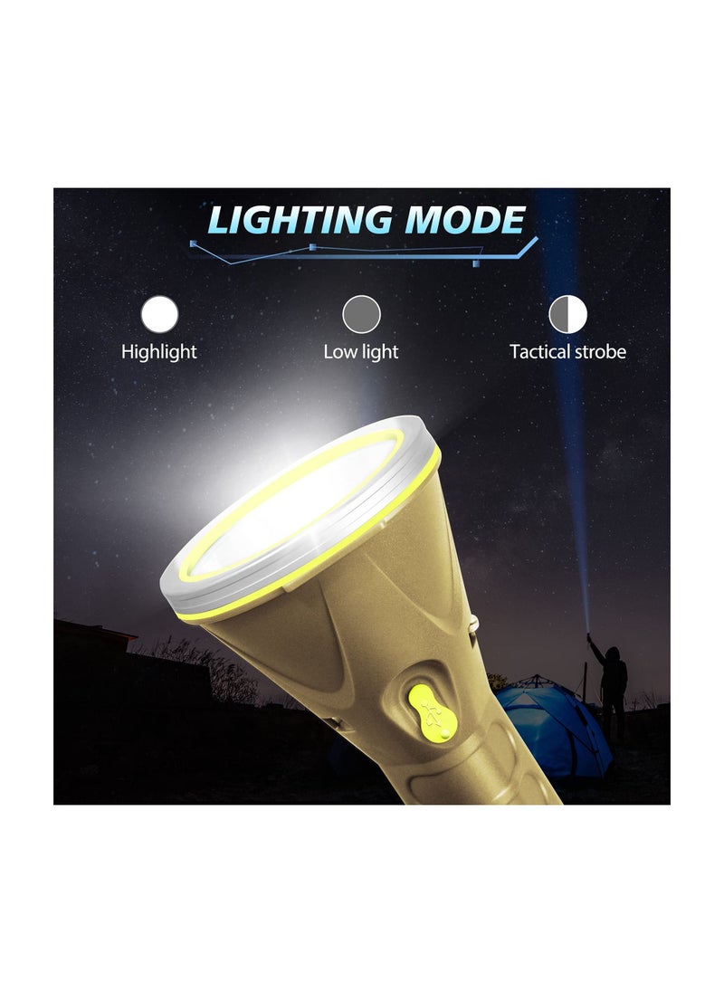 Y&D Rechargeable Led Flashlight 10000Lumens Super Bright 3 Light Modes High Power Zoomable Powerful Handheld Spotlight for Camping Emergencies  - Image 3