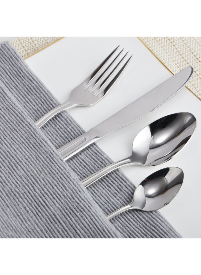 DANUBE HOME Raha 24-Piece Cutlery Set – Premium Stainless Steel Flatware Set with Forks, Knives, Spoons for Dining and Kitchen, Elegant Durable Design, Ideal for Home, Parties & Restaurants -Serves 6 - Image 2