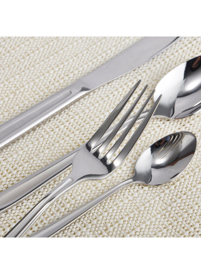 DANUBE HOME Raha 24-Piece Cutlery Set – Premium Stainless Steel Flatware Set with Forks, Knives, Spoons for Dining and Kitchen, Elegant Durable Design, Ideal for Home, Parties & Restaurants -Serves 6 - Image 3