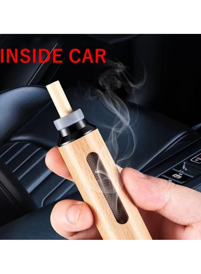 Portable Wooden Ashtray - Anti-Drop Design, No Soot Spill, Cigarette Holder with Lid for Car & Outdoor Travel - Image 5
