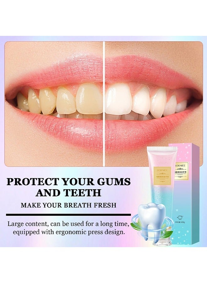 أورالحوي معجون أسنان مبيض النياسيناميد ، معجون أسنان أبيض مبهر بالنيكوتيناميد ، معجون أسنان مبيض النياسيناميد برائحة منعش ، معجون أسنان مبيض النياسيناميد من الجسم ، إزالة بقع الأسنان ، 100 جرام - Image 5