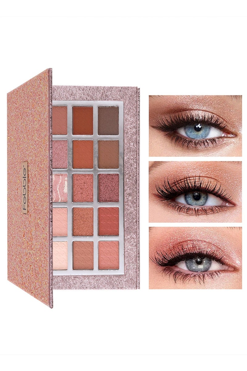 فيبيل مجموعة هدايا مكياج للنساء مجموعة كاملة مجموعة مكياج شاملة مع قطعتين من كريم الأساس غير اللامع ولوحة ظلال العيون المكونة من 15 لونًا وبخاخ مكياج لامع وأحمر شفاه غير لامع ومجموعة من 4 قطع من ماركات مستحضرات التجميل الراقية ومجموعة مكياج للاستخدام اليومي - Image 2