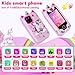 Covanm Kids Smart Phone for Girls Christmas Birthday Gifts for Girls Age 310 Kids Toys Cell Phone 28 Touchscreen Toddler Learning Play Toy Phone with Dual Camera Game Music Player 32GB Card Bag - Image 4