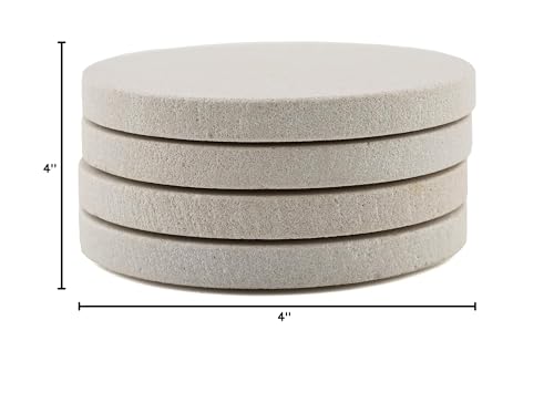 ثيريستي ستون Strstystone Sandstone Stakests 4 بوصة مستديرة طبيعية طبيعية - Image 5