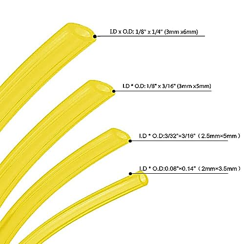 HPENP Fuel Line 4 Size 2-Feet-Long Fuel Line Hose Tube I.D. x O.D. 3/32" x 3/16" 1/8" x 3/16" 1/8" x 1/4" .080" x .140" for Poulan Craftman Chainsaw String Trimmer Blower (2) - Image 2