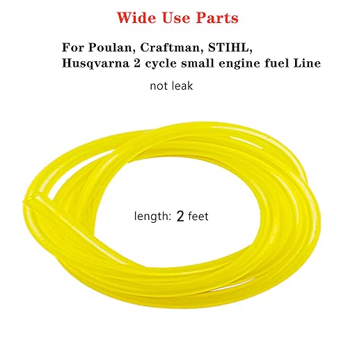 HPENP Fuel Line 4 Size 2-Feet-Long Fuel Line Hose Tube I.D. x O.D. 3/32" x 3/16" 1/8" x 3/16" 1/8" x 1/4" .080" x .140" for Poulan Craftman Chainsaw String Trimmer Blower (2) - Image 4