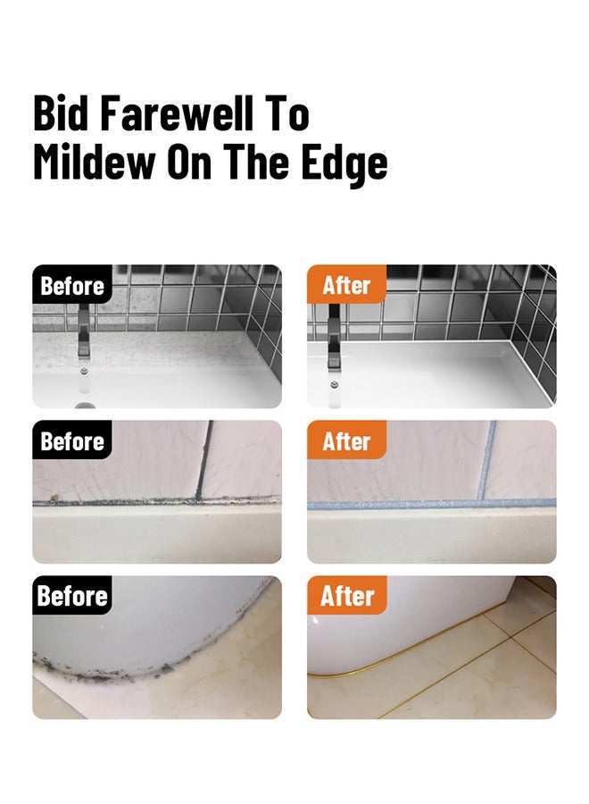 2Pcs Tile Grout Paint, Cement Crack Filler, Grout Sealer for Shower Tile Floor Tile and for Filling Cracks and Gaps in Tile Surfaces, 100g * 2 (White) - Image 3