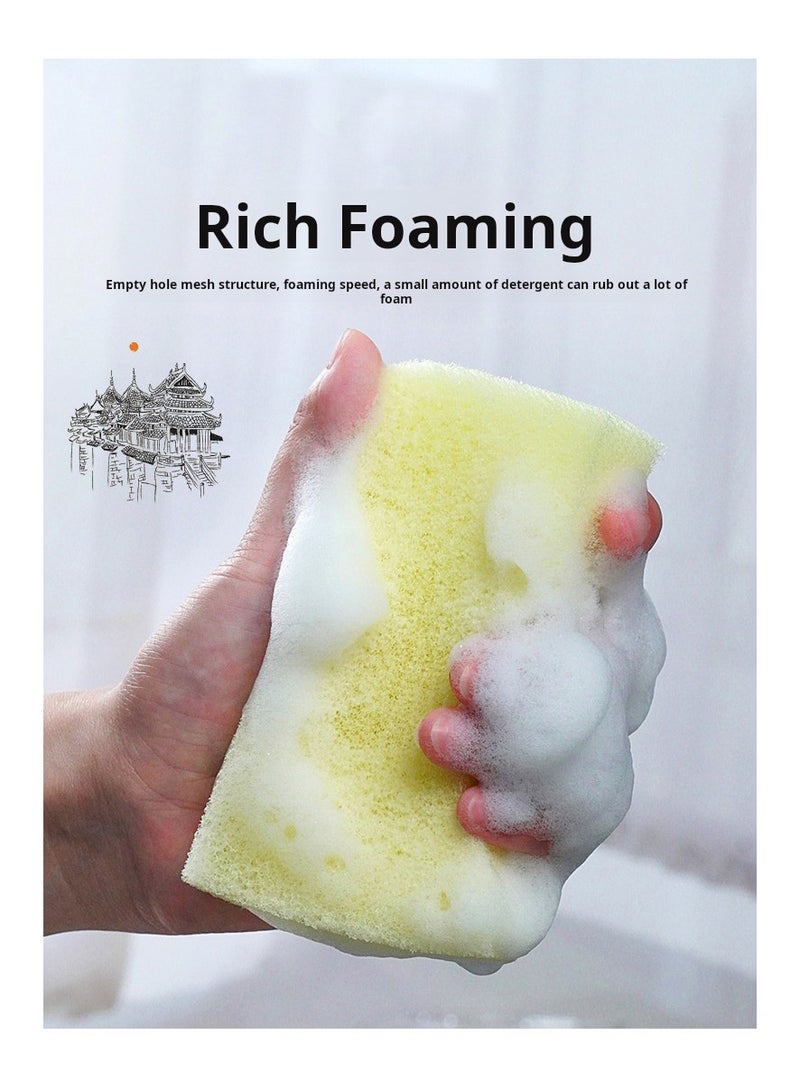 KASTWAVE Kitchen Cleaning Sponges, 24 Pcs Dishes Non-Scratch Scrub Sponges, Imitation Loofah Cotton Decontamination Sponge Block, Reusable Dish Sponge for Household Cleaning Bathroom, Individually Wrapped - Image 2