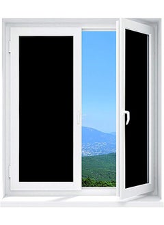 Arabest Blackout Window Film,45x300cm Removable Privacy Film Anti UV Dark Window Tint Frosted Decorative Privacy Films No Glue Self Static Cling for Bathroom Living Bedroom Kitchen Home  - Image 1