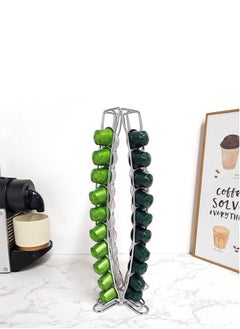 Perfii 360 Degree Rotating Coffee Capsule Holder Tower Rack Dispenser for Storage & Organization Contemporary Chrome Finish  - Image 3
