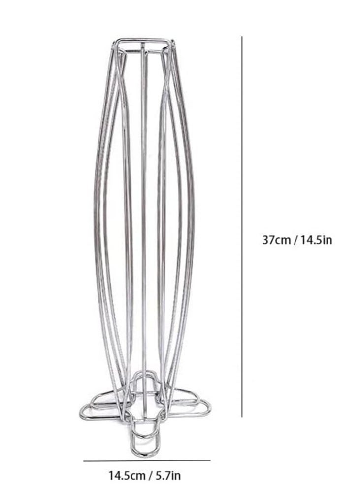 Perfii - 360 Degree Rotating Coffee Capsule Holder Tower Rack Dispenser for Storage & Organization Contemporary Chrome Finish - Image 1