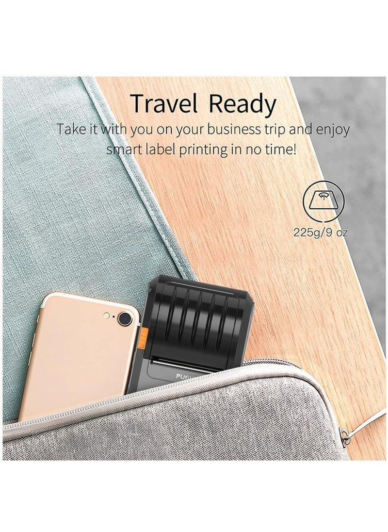 PUQULABEL - AQ20 Bluetooth Label Printer – Portable Wireless Thermal Label Maker with Rechargeable Battery, HD Printing for Android & iOS, Lightweight & Cost-Effective Labeling Solution for Home, Office, and Business (2.0''x3.2'') - Image 1