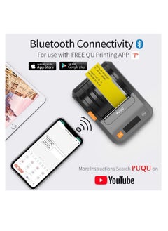 PUQULABEL AQ20 Bluetooth Label Printer – Portable Wireless Thermal Label Maker with Rechargeable Battery, HD Printing for Android & iOS, Lightweight & Cost-Effective Labeling Solution for Home, Office, and Business (2.0''x3.2'')  - Image 3