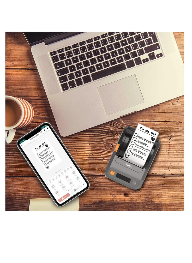 PUQULABEL - AQ20 Bluetooth Label Printer – Portable Wireless Thermal Label Maker with Rechargeable Battery, HD Printing for Android & iOS, Lightweight & Cost-Effective Labeling Solution for Home, Office, and Business (2.0''x3.2'') - Image 1