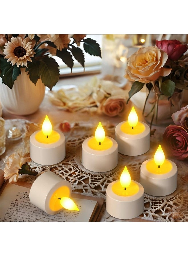 PChero Rechargeable Tea Lights with Remote Timer, 12 Packs Flickering Flameless LED Tealights Candles with 2 USB Charging Cables & Remote for Wedding Xmas Halloween Home Decor - Image 4