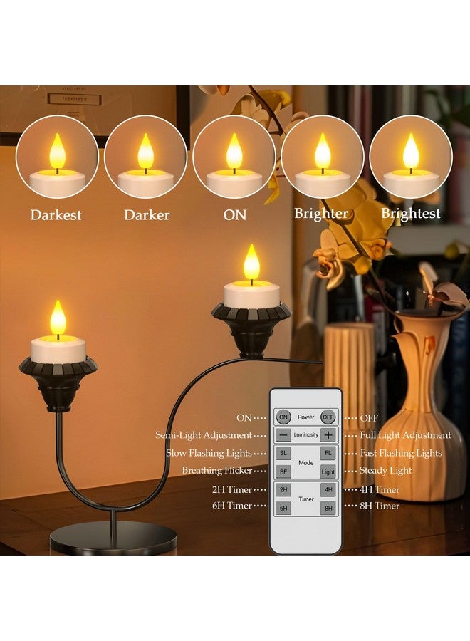 PChero Rechargeable Tea Lights with Remote Timer, 12 Packs Flickering Flameless LED Tealights Candles with 2 USB Charging Cables & Remote for Wedding Xmas Halloween Home Decor - Image 5