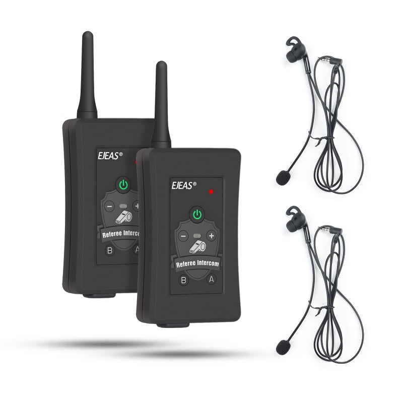 EJEAS FBIM Professional Football Referee Bluetooth Intercom 850mAh FullDuplex 1500M Wireless Bluetooth Interphone with Noise Reduction Function for Soccer and Handball Referees 2 Pack - Image 2