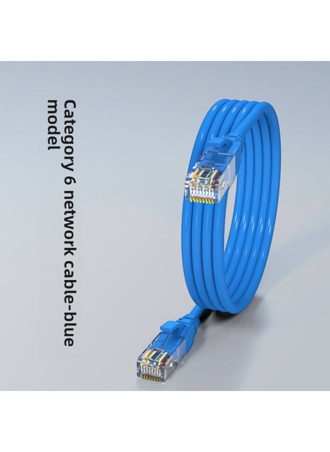 Generic Pure Copper Network Cable Household Super 66 Gigabit Computer 55 Router 10 Broadband Finished High-speed Network 15 Meters-Color:Category 6 Blue Gigabit Over Fuluke Oxygen-free Copper-Line Length:40m  - Image 1