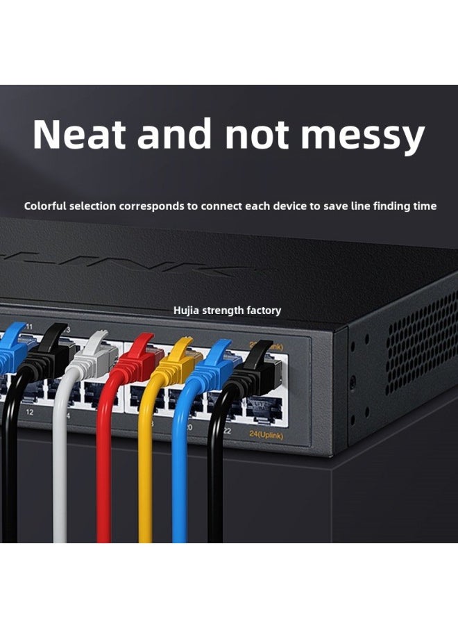 Generic Pure Copper Network Cable Household Super 66 Gigabit Computer 55 Router 10 Broadband Finished High-speed Network 15 Meters-Color:Category 6 Blue Gigabit Over Fuluke Oxygen-free Copper-Line Length:40m  - Image 3
