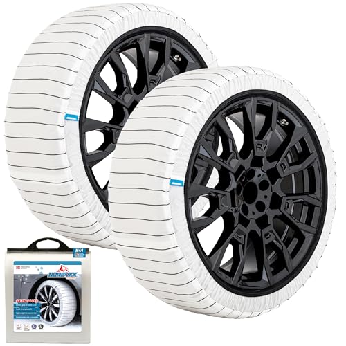 NORSOXX Passenger Vehicle Snow Socks for Tires, N41 - Car Sock Tire Traction Device for Snow, Ultimate Chain Alternative for Cars, SUVs, Pickups & Light Commercial Vehicles, Pack of 2 - Image 1
