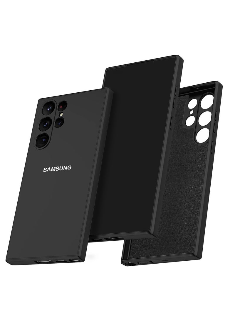 Wtech Premium Soft Liquid Silicone Case Cover For Samsung Galaxy S24 Ultra 5G 2024 Black - Image 1