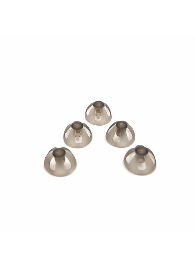 Jungle Care Resound Sure Fit Hearing Aid Domes Smoky Gray Tips Ear Pieces Comfortable for Open Fit BTE Sound Amplifier PSAP Kit Invisible (Large) - Image 2
