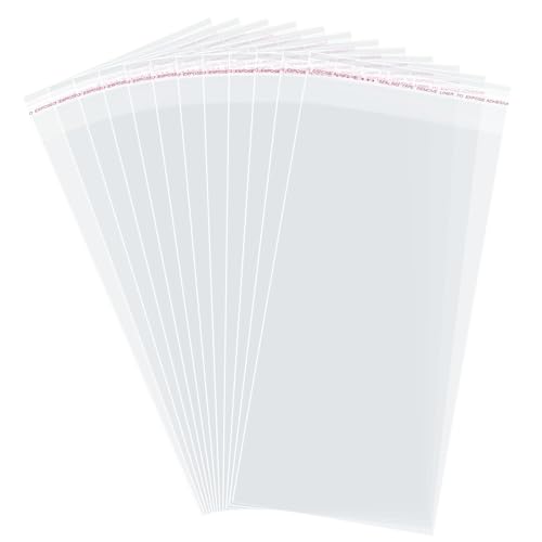 Morepack أكياس سيلوفان ذاتية الإغلاق من موريباك ذاتية اللصق، 5x10 بوصة، أكياس سيلوفان شفافة قابلة لإعادة الإغلاق 200 قطعة - Image 1
