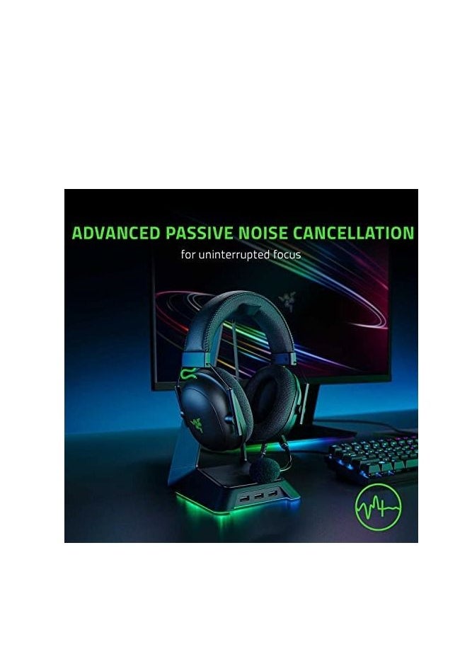 PlayStation - Razer Blackshark V2 with USB sound card - Premium Esports Gaming Headset (wired headphones with 50mm driver, noise reduction for PC, Mac, PS4, Xbox One and Switch - Image 1