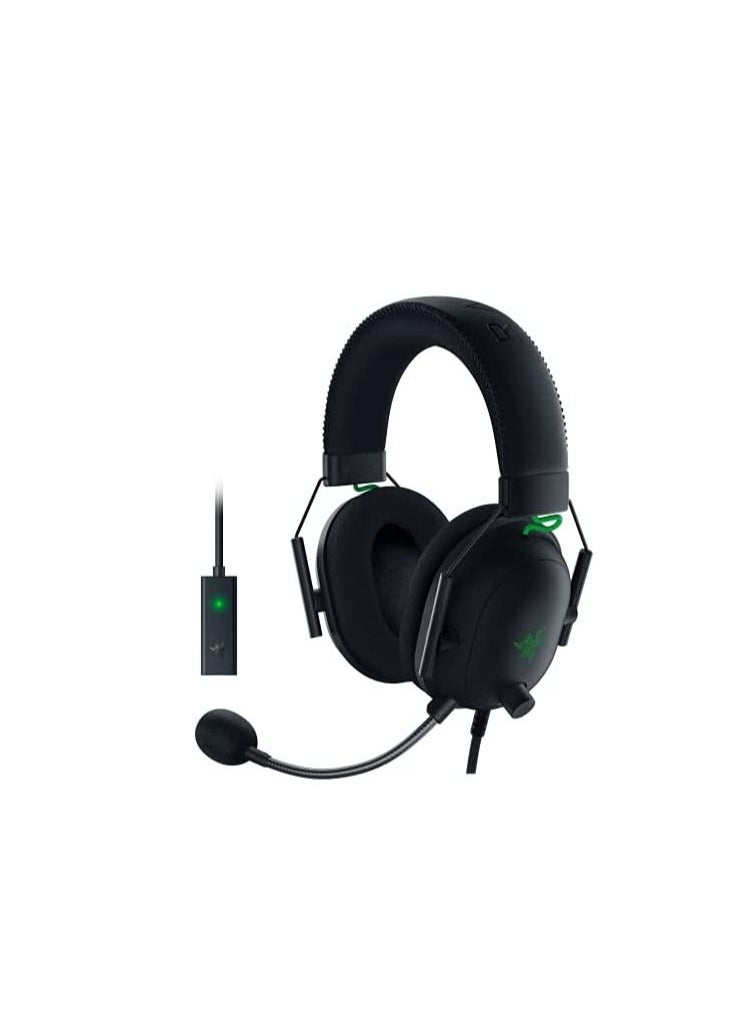 PlayStation - Razer Blackshark V2 with USB sound card - Premium Esports Gaming Headset (wired headphones with 50mm driver, noise reduction for PC, Mac, PS4, Xbox One and Switch - Image 1