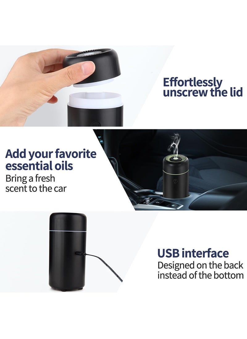 Generic - Mini USB Car Aromatherapy Diffusers for Essential Oils Small Humidifier with 7-LED Color Changing for Room Home Office Bedroom - Image 1