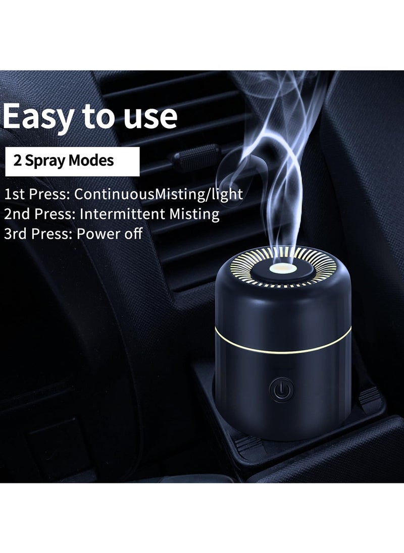 Generic - Mini USB Car Aromatherapy Diffusers for Essential Oils Small Humidifier with 7-LED Color Changing for Room Home Office Bedroom - Image 1