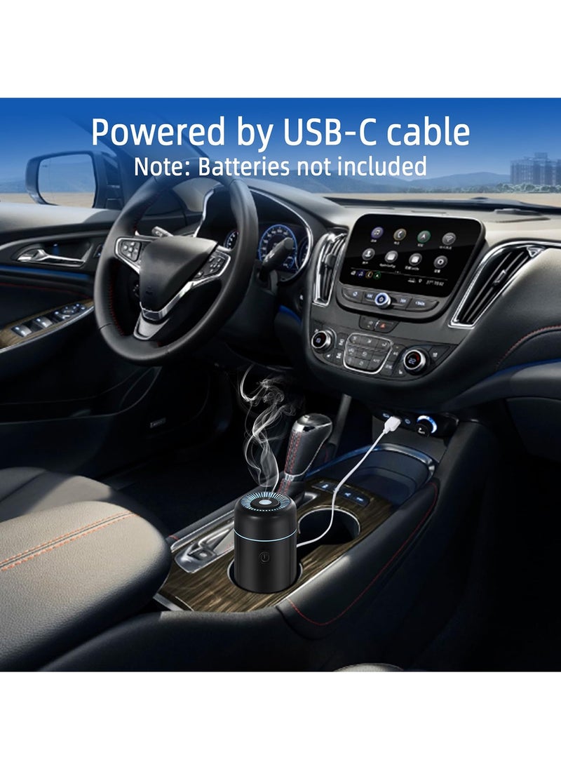 Generic - Mini USB Car Aromatherapy Diffusers for Essential Oils Small Humidifier with 7-LED Color Changing for Room Home Office Bedroom - Image 1