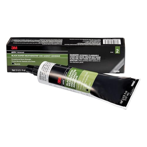 3M 3M Black Super Weatherstrip and Gasket Adhesive, 08008, 5 fl oz, 1 Per Pack - Image 1