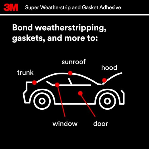 3M 3M Black Super Weatherstrip and Gasket Adhesive, 08008, 5 fl oz, 1 Per Pack - Image 3
