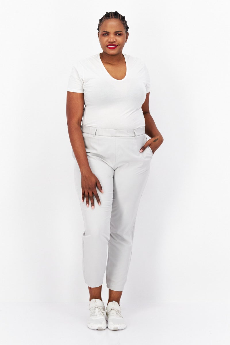 Lyle & Scott Women Sportswear Fit Golf Track Pants, Light Grey  - Image 3