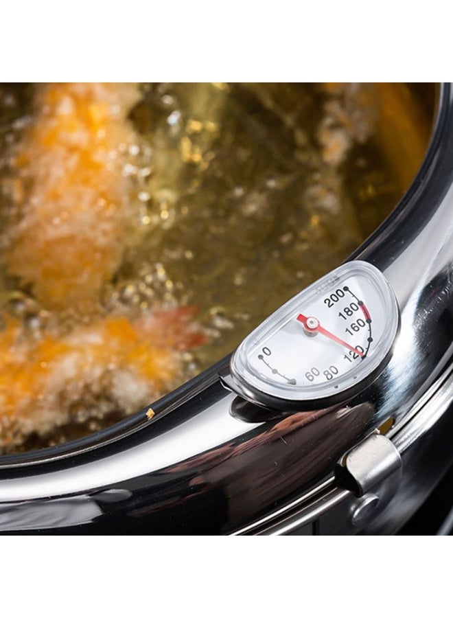 Deep frying pan with built-in thermometer – complete and precise control over the frying process to preserve the flavor and quality of food, ideal for home kitchens and special occasions. - Image 4