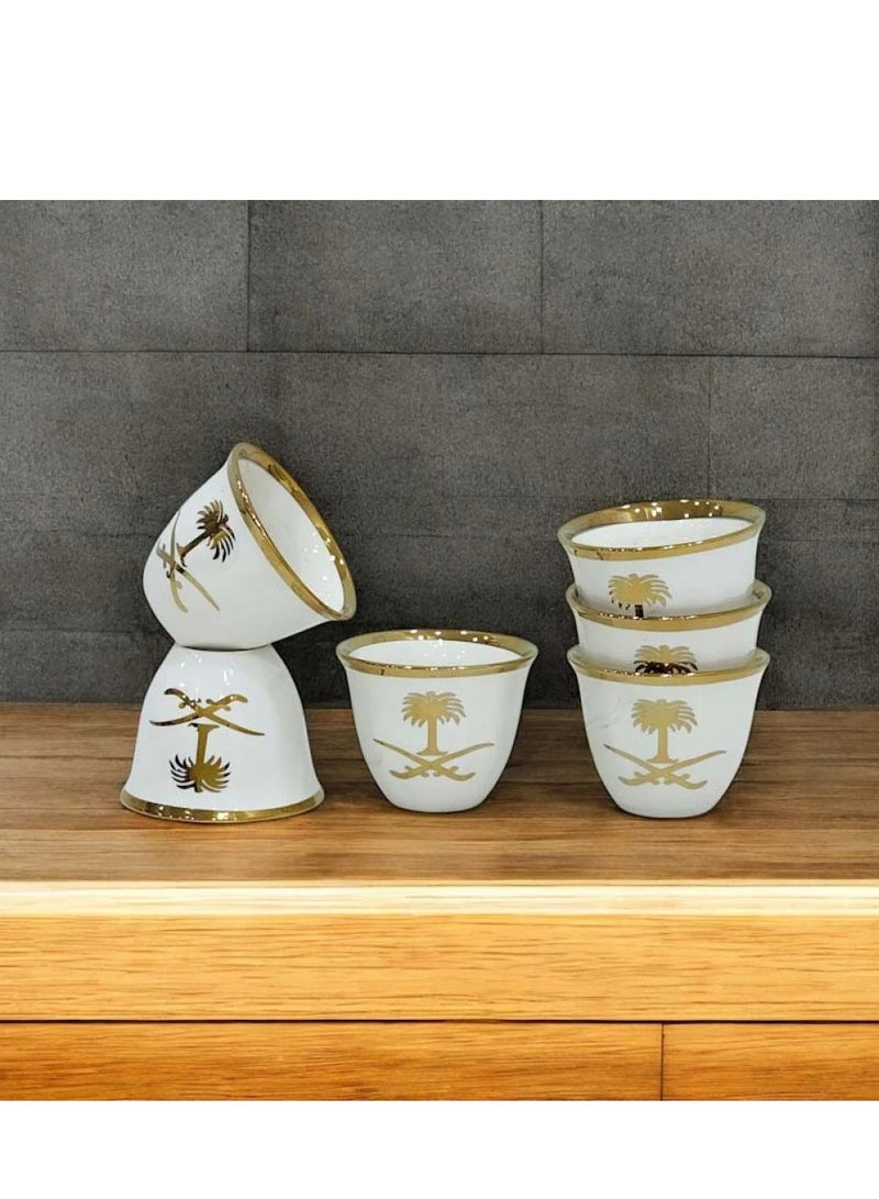 Seven and Palm Kingdom Coffee Cups, 12 Pieces  - Image 1
