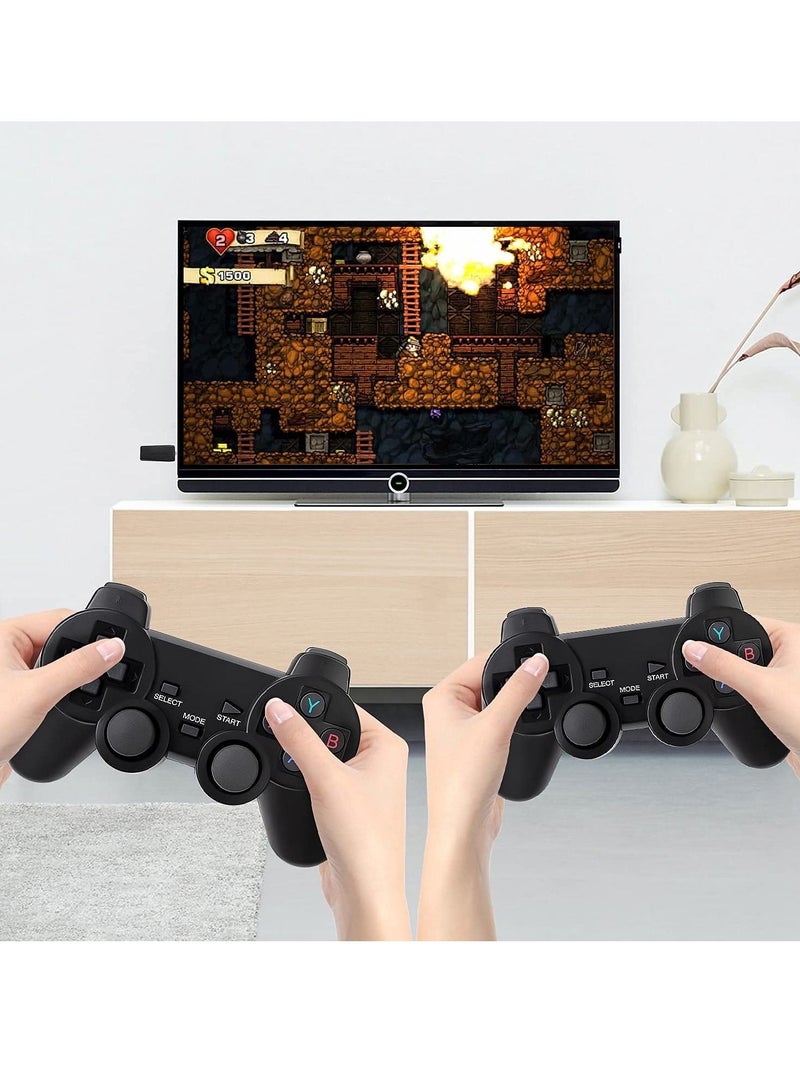 LEDIN Integrated retro 4K game console with dual 2.4G wireless controllers, plug-and-play video game stick, built-in 3,500 games, 9 classic emulators, high-definition HDMI output for TV (64G, 10000+ games) - Image 3