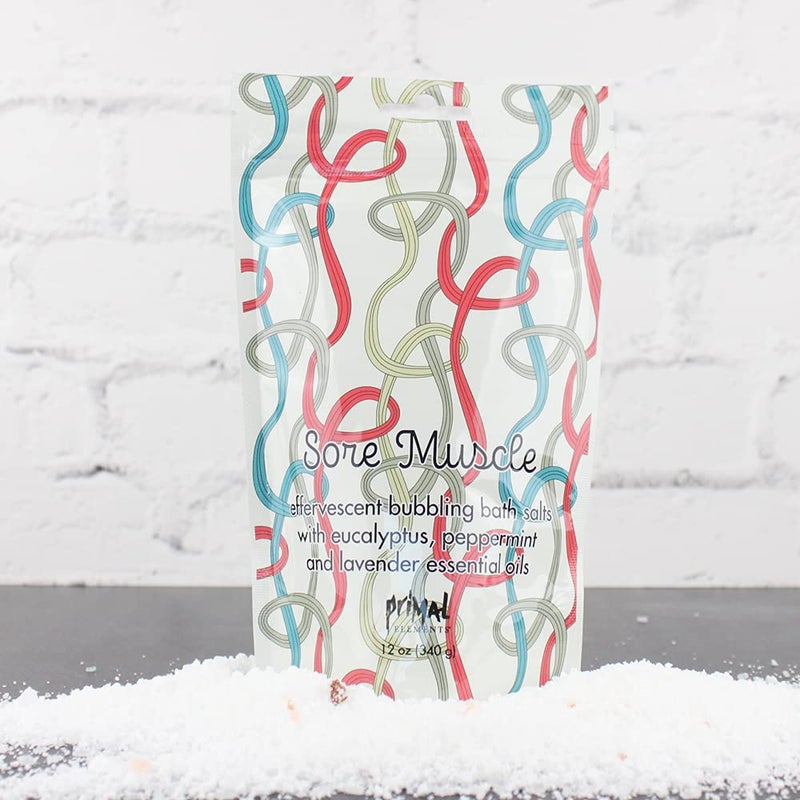 Primal Elements Detoxifying Sea Salt Soak, Bubbling Aromatherapy Salts, Sore Muscle, 12 oz Resealable Bag - Image 2