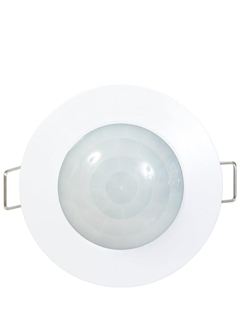 NEW STEP - ElMark 360 Degree PIR Motion Sensor - 1200w White Recessed Ceiling Mounted Occupancy Light Switch with Adjustable Timer & LUX Control - Presence Detector for Home Security - Image 1