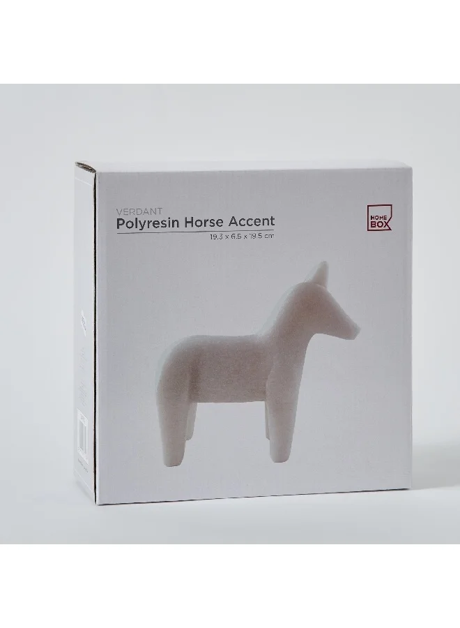 Home Box Verdant Polyresin Horse Accent 19.3 x 19.5 x 6.5 cm