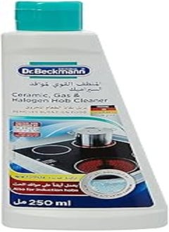 Dr. Beckmann Dr. Beckmann Ceramics, Gas & Halogen Hob Cleaner - Removes Burnt on Food - Also for Induction Hobs - Easy Clean with Silky Shine - With Mircrofine Activated Carbon - Made in Germany - 250ml 