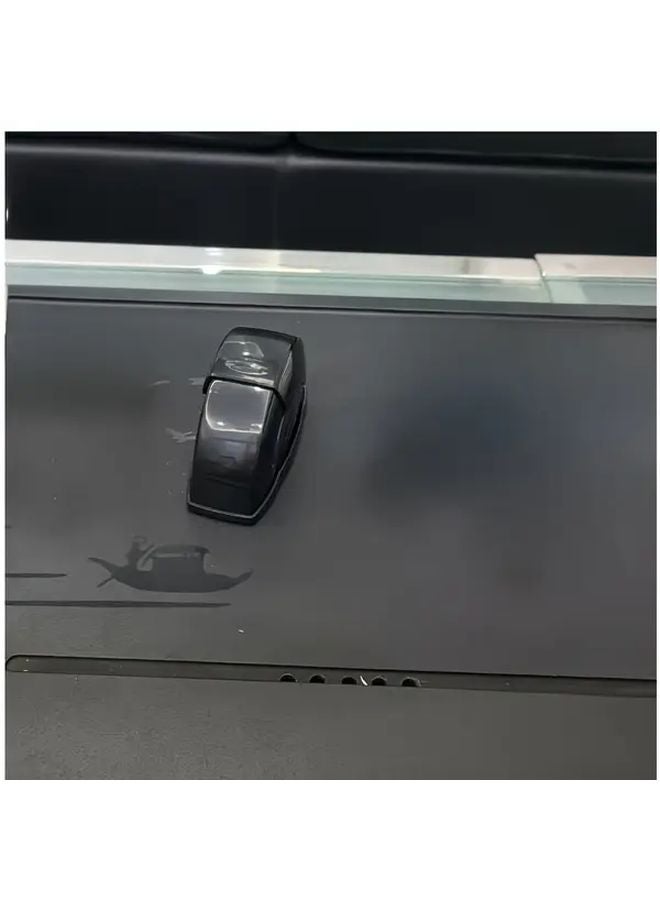 Black Windproof Ashtray With Sliding Lid For Car Home And Cafe Easy Storage - Image 1