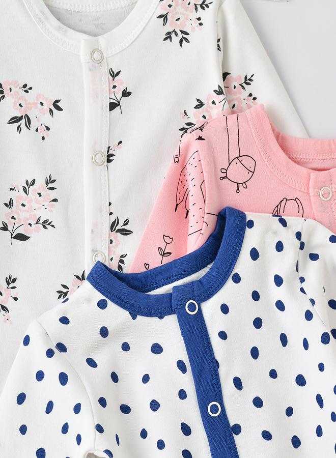babyqlo Playful Patterns Romper Collection Set of 3  - Image 2