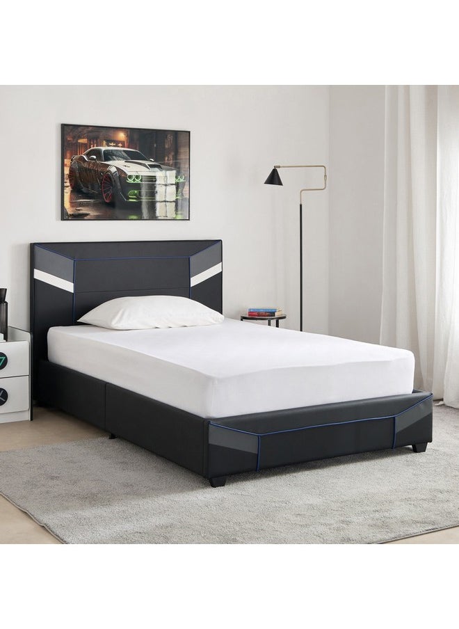 Home Box Gamerz Smart Upholstered Twin Gaming Bed 214 x 100.5 x 135 cm  - Image 1